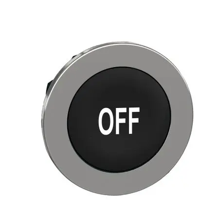 Produktfoto 1 von Schneider Electric Harmony Drucktastenkopf Ø 30mm, Schwarz Tastend Rund Metallblende, IP66
