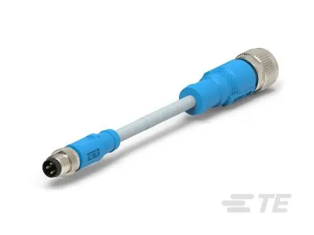 Produktfoto 1 von TE Connectivity T405, 3-polig Sensor-Betätigungselementkabel, Gerade Stecker 3 / Gerade Buchse, Länge 5000 mm