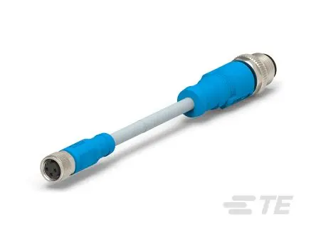 Produktfoto 1 von TE Connectivity T405, 3-polig Sensor-Betätigungselementkabel, Gerade Buchse 3 / Gerade Stecker, Länge 1 m