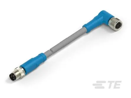 Produktfoto 1 von TE Connectivity T406, 4-polig Sensor-Betätigungselementkabel, Rechtwinklig Stecker/Buchse 4 / Gerade, Länge 500 mm