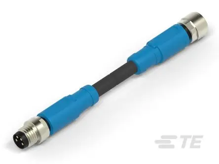 Produktfoto 1 von TE Connectivity T406, 4-polig Sensor-Betätigungselementkabel, Gerade Stecker/Buchse 4 / Gerade, Länge 5000 mm