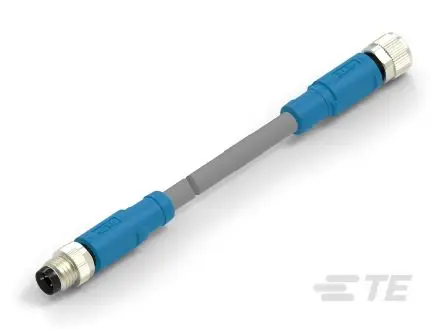 Produktfoto 1 von TE Connectivity T406, 3-polig Sensor-Betätigungselementkabel, Gerade Stecker/Buchse 3 / Gerade, Länge 5000 mm