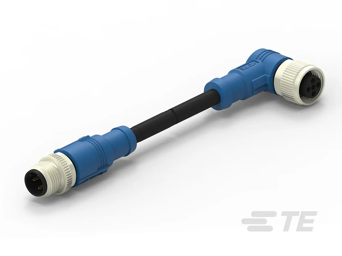 Produktfoto 1 von TE Connectivity, 4-polig Sensor-Betätigungselementkabel, M12 Buchse 4 / M12, Länge 7000 mm