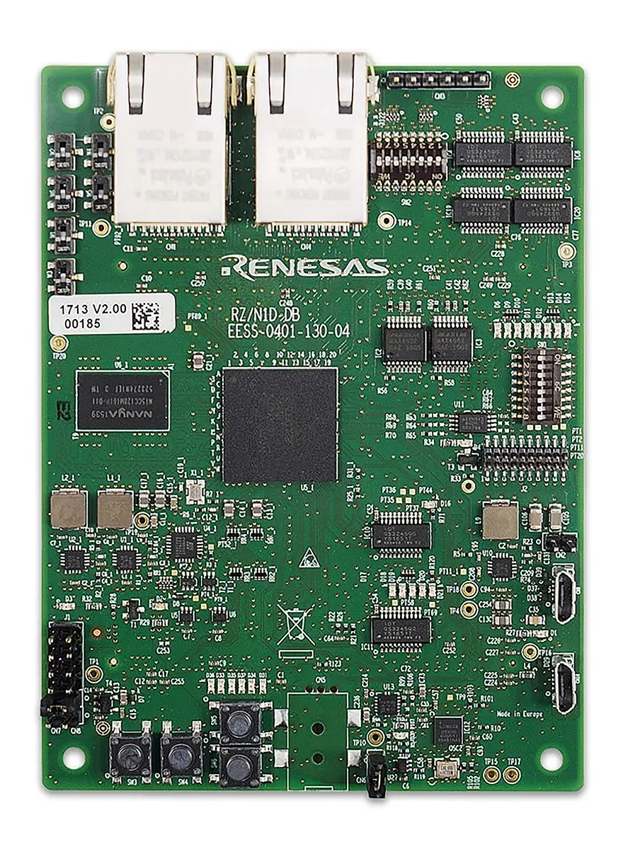 Produktfoto 1 von Renesas Electronics RZ/N1-Lösungskits Serielles USB-Debugging, Ethernet, Lösungskit Entwicklungstool Microcontroller ARM
