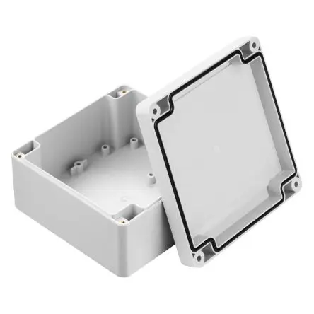 Produktfoto 1 von RS PRO; Gehäuse; Polycarbonat; Grau; IK07 IP67 Breite 119.8 mm Höhe 60.1 mm Länge 119.8 mm