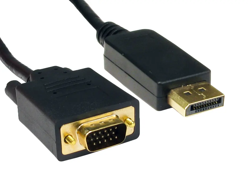 Produktfoto 1 von RS PRO, Stecker DisplayPort-Kabel A DisplayPort B VGA - Stecker, 5 m Polyvinylchlorid