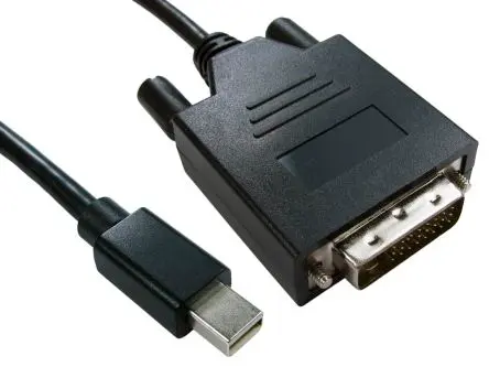 Produktfoto 1 von RS PRO, Stecker DisplayPort-Kabel A DVI-D Dual Link B DVI-D - Stecker, 3 m Polyvinylchlorid