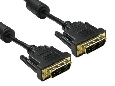 Produktfoto 1 von RS PRO DVI-Kabel A DVI-D Single Link - Stecker B DVI-D - Stecker, 10 m Polyvinylchlorid Schwarz
