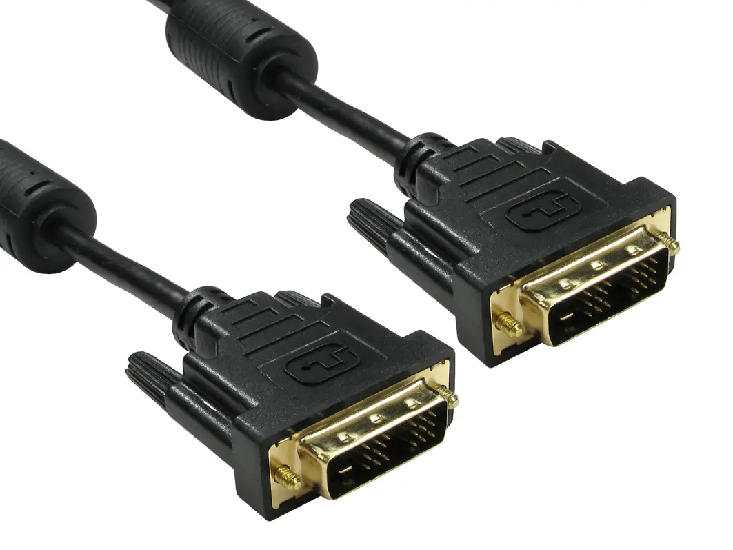 Produktfoto 1 von RS PRO DVI-Kabel A DVI-D Single Link - Stecker B DVI-D - Stecker, 10 m Polyvinylchlorid Schwarz