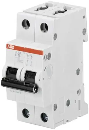 Produktfoto 1 von ABB System Pro M Compact Miniaturüberlastschalter Typ D, Pol 2-polig 1A 400V ac, Abschaltvermögen 6 kA System Pro M