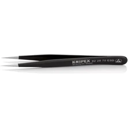 Produktfoto 1 von Knipex Edelstahl Pinzette, 110mm, Spitze Spitz Antimagnetisch 1-teilig ESD-Sicherheit