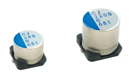Produktfoto 1 von Nichicon CJ, Oberfläche Polymerkondensator 470 μF ±20 % / 6.3V dc, Ø 8 mm, -55 °C → 105 °C