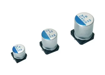 Produktfoto 1 von Nichicon CV, Oberfläche Polymerkondensator 47 μF ±20 % / 63V dc, Ø 10 mm, -55 °C → 105 °C