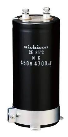 Produktfoto 1 von Nichicon NC Schraubanschlussklemme Kondensator 6800 μF ±20 % / 450V dc, Ø 76.2 mm x 145 mm x 145 mm, 85 °C