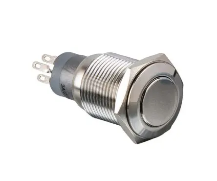 Produktfoto 1 von Arcolectric (Bulgin) Ltd MP0045 Druckschalter Tastend Panel Ø 16.2 mm, 2-poliger Umschalter / 1A 250 V ac, IP67