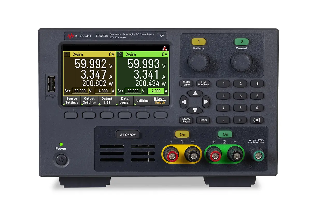 Produktfoto 1 von Keysight Technologies E36234A 2-Kanal Digital Labornetzgerät 400W, 0 → 60V / 0 → 10A, DKD/DAkkS-kalibriert