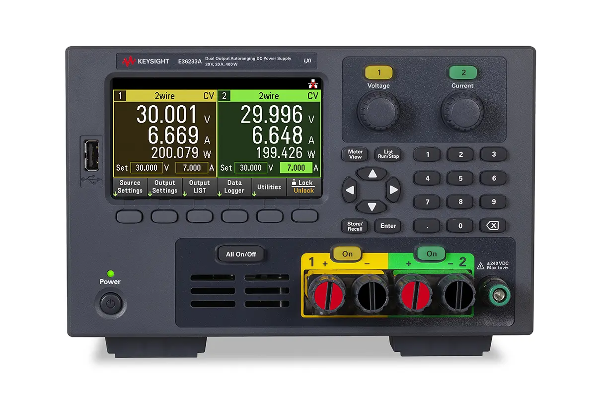 Produktfoto 1 von Keysight Technologies E36233A 2-Kanal Digital Labornetzgerät 400W, 0 → 30V / 0 → 20A