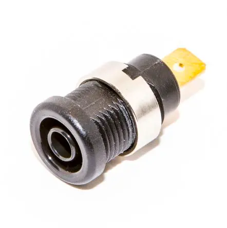 Produktfoto 1 von Mueller Electric 4 mm Buchse Schwarz Buchse für Laborstecker, Kontakt Gold, 1000V 36A Lot