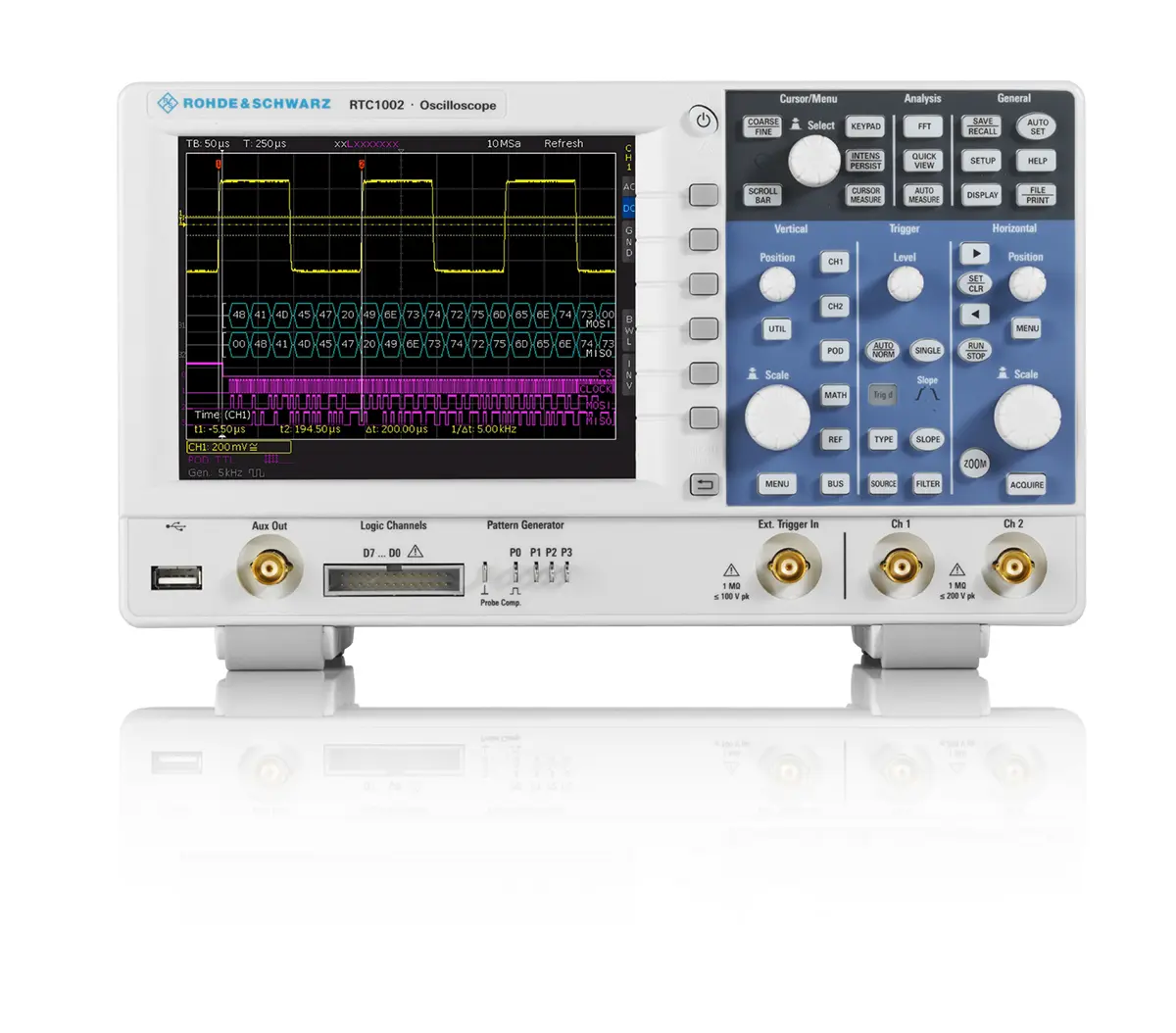 Produktfoto 1 von Rohde & Schwarz RTC1000 RTC1002 Tisch Oszilloskop 2-Kanal Analog 300MHz