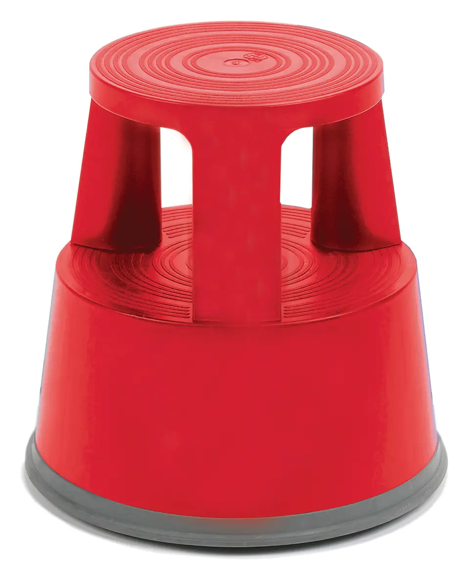 Produktfoto 1 von RS PRO Trittstufe 2 Stufen H.= 0.445mm L.= 0.45 m Kunststoff und Gummi Rot 2.8 kg