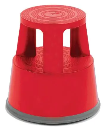 Produktfoto 1 von RS PRO Trittstufe 2 Stufen H.= 0.445mm L.= 0.45 m Kunststoff und Gummi Rot 2.8 kg