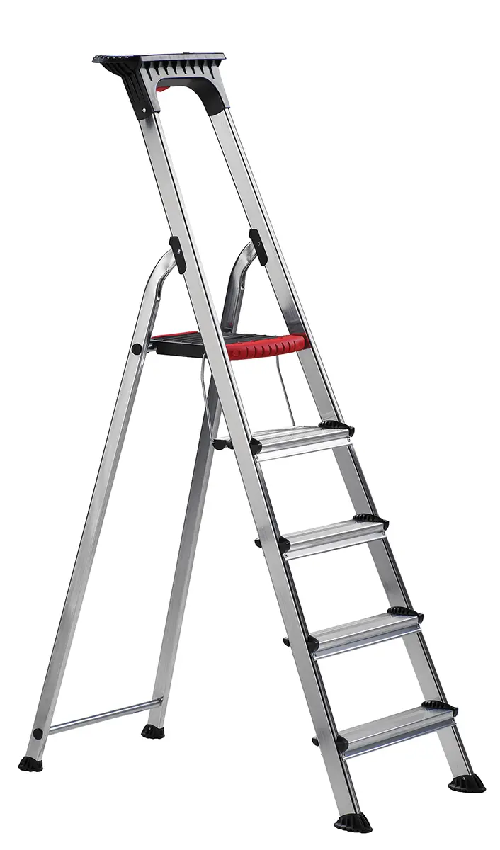 Produktfoto 1 von RS PRO Leiter 5-Stufen Aluminium bis 1.677 m,  Höhe 1.041m, 5 kg