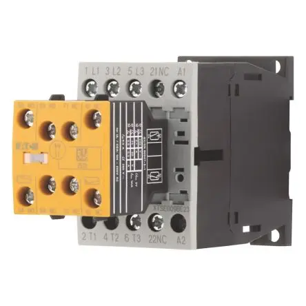 Produktfoto 1 von Eaton DILMS Schütz 24V dc-Spule, 3-polig, 400V ac / 9 A 24V dc 4 kW 2 Schließer Motorsteuerung 5-Hilfskontakte