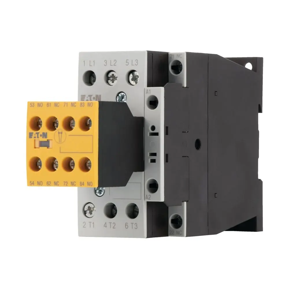 Produktfoto 1 von Eaton Leistungsschütz 230 V ac @ 50 Hz, 240 V ac @ 60 Hz-Spule, 3 -polig , 400 V ac / 25 A 11 kW 3 Schließer Sicherheit