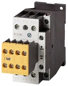 Produktfoto 1 von Eaton DILMS Schütz 24V dc, 27 V dc-Spule, 3-polig, 400V ac / 32 A 24V 15 kW 3 Schließer Motorsteuerung 5-Hilfskontakte