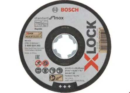Produktfoto 1 von Bosch X Lock Siliziumkarbid Ø 115 mm / Stärke 1 mm, Korngröße 10 Sehr Fein 10 pro Paket