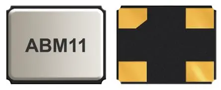 Produktfoto 1 von Abracon 25 MHz Quarzmodul, Oberfläche, ±15 ppm, 10 pF, B. 1.6mm, H. 0.59 mm, L. 2 mm, SMD, 4-Pin