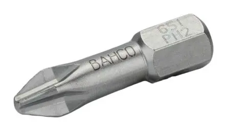 Produktfoto 1 von Bahco Phillips Sechskant Drehgriff Edelstahl 1/4 in PH2, Länge 25 mm, 2-teilig