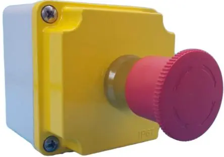 Lovato LPZM Not-Aus-Drucktaster, Oberfläche, Öffner, Rot, Gelb IP67, IP66, 73mm, x 80 mm