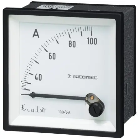 Produktfoto 1 von Socomec Amperemeter 5 A DC, 72 mm x 72 mm