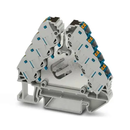 Produktfoto 1 von Phoenix Contact PTRVB 4-PV/BU Verteilerblock 37A Grau, Blau 16-polig