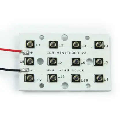 Produktfoto 1 von Intelligent LED Solutions OSLON Black 12 MiniFlood IR IR-Diode, 850 nm, 7980 mW, 50 °, 2-Pin, Oberfläche 1-LEDs