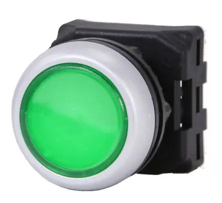 Produktfoto 1 von RS PRO RSEG Drucktastenkopf Ø 22 mm, Grün Federrückstellung Rund Rund Kunststoff, IP65