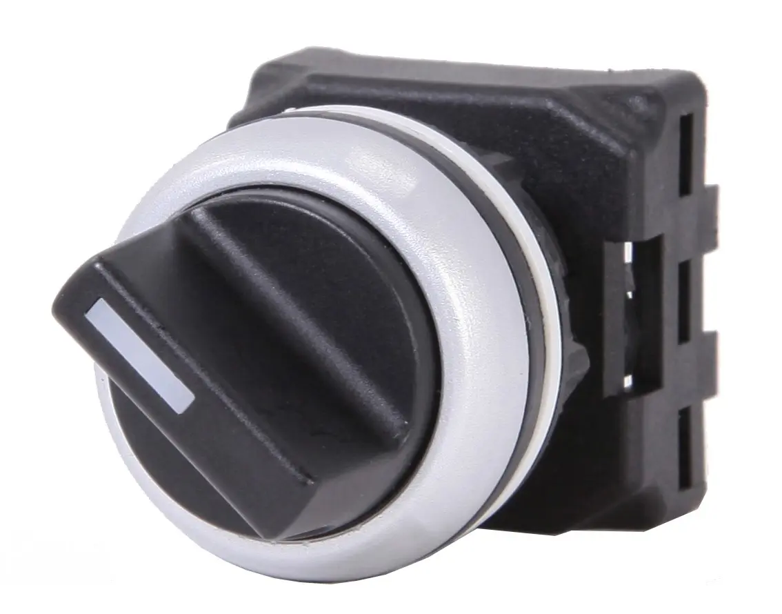 Produktfoto 1 von RS PRO Wählschalterkopf Schwarz 2-Positionen 22mm Rastend