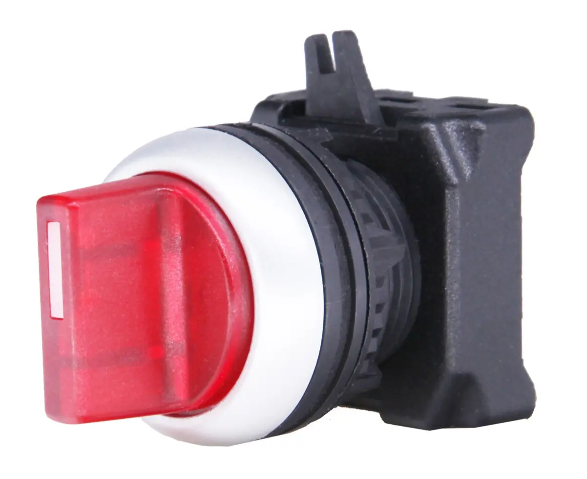 Produktfoto 1 von RS PRO Wählschalterkopf Beleuchtet Rot 2-Positionen 22mm Rastend