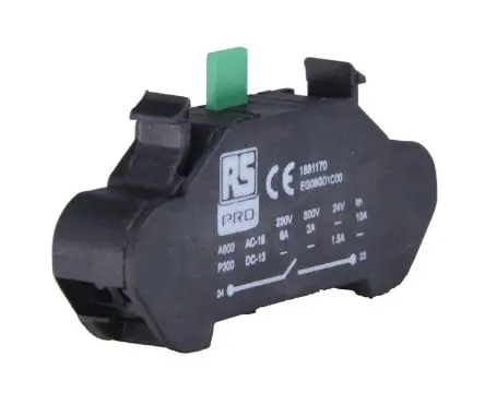 Produktfoto 1 von RS PRO Kontaktblock SPNO Federanschlussklemme