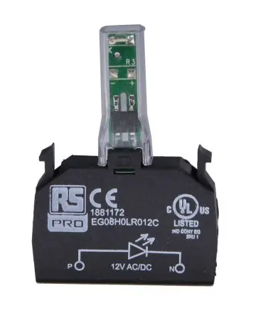 Produktfoto 1 von RS PRO Lichtblock Anzeigenblock LED Rot beleuchtet 12V ac/dc