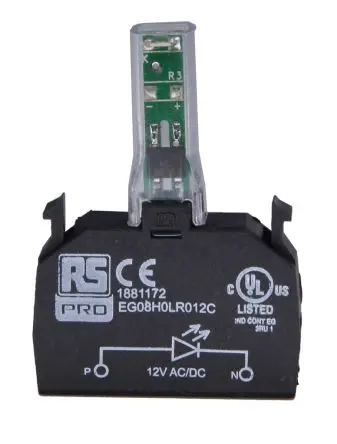 Produktfoto 1 von RS PRO Lichtblock Anzeigenblock LED Weiß beleuchtet 12V ac/dc