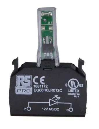 Produktfoto 1 von RS PRO Lichtblock Anzeigenblock LED Rot beleuchtet 110V ac