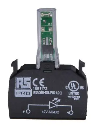 Produktfoto 1 von RS PRO Lichtblock Anzeigenblock LED Rot beleuchtet 240V ac