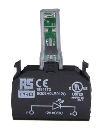 Produktfoto 1 von RS PRO Lichtblock Anzeigenblock LED Blau beleuchtet 240V ac