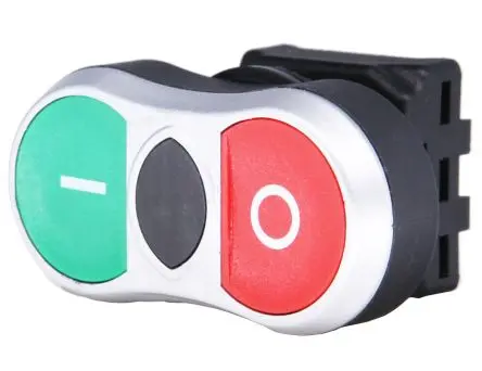 Produktfoto 1 von RS PRO RSEG Drucktastenkopf Ø 22 mm, Grün, Rot Federrückstellung Doppeltouch Rund Kunststoff, IP65
