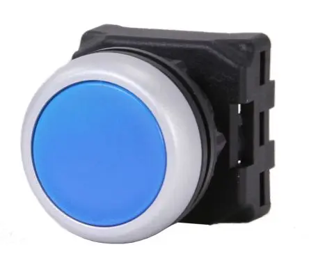 Produktfoto 1 von RS PRO RSEG Drucktastenkopf Ø 22 mm, Blau Federrückstellung Rund Rund Kunststoff, IP65
