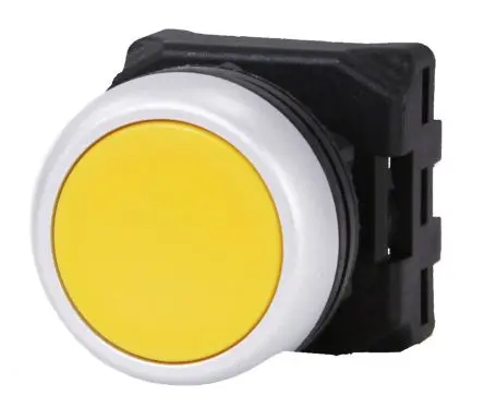 Produktfoto 1 von RS PRO RSEG Drucktastenkopf Ø 22 mm, Gelb Federrückstellung Rund Rund Kunststoff, IP65