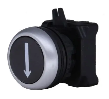 Produktfoto 1 von RS PRO RSEG Drucktastenkopf Ø 22 mm, Schwarz Federrückstellung Rund Rund Kunststoff, IP65