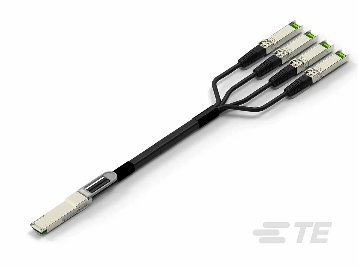Produktfoto 1 von TE Connectivity QSFP Steckbarer E/A-Steckverbinder QSFP28 Stecker, 8-fach 16-polig